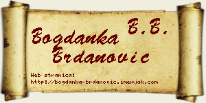 Bogdanka Brdanović vizit kartica